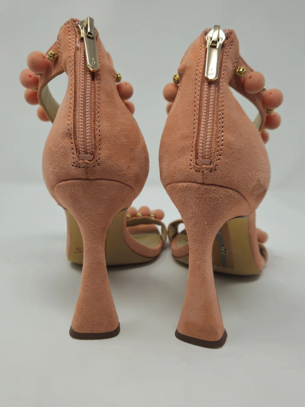 Sam Edelman Women's Luella Embellished High Heel Sandals, Women's 8 POM POM